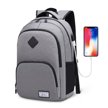 men 17'' waterproof USB business outdoor laptop backpack computer bag